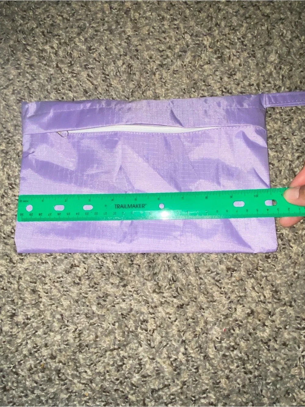 Purple rips top nylon zipper pouch